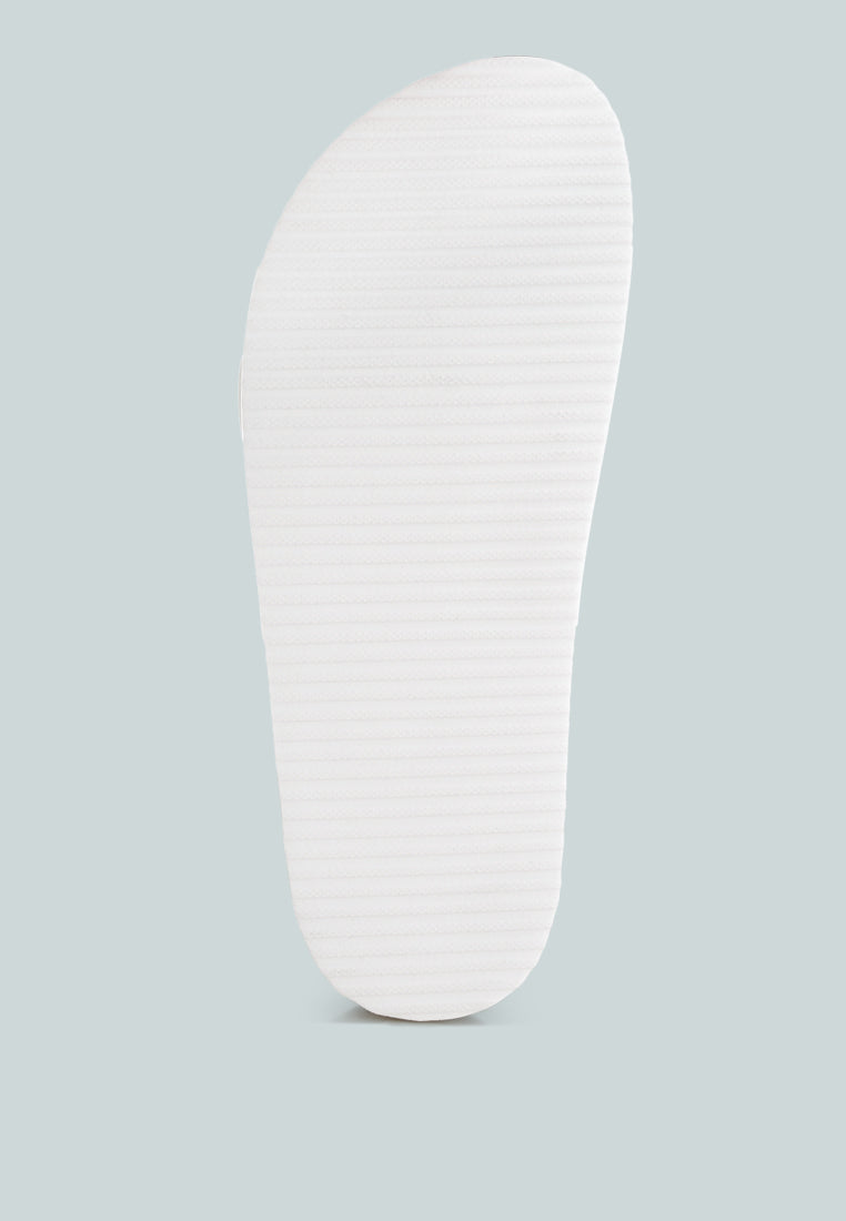 aranda buckled slide-on sandals#color_white-nubuck-faux-leather