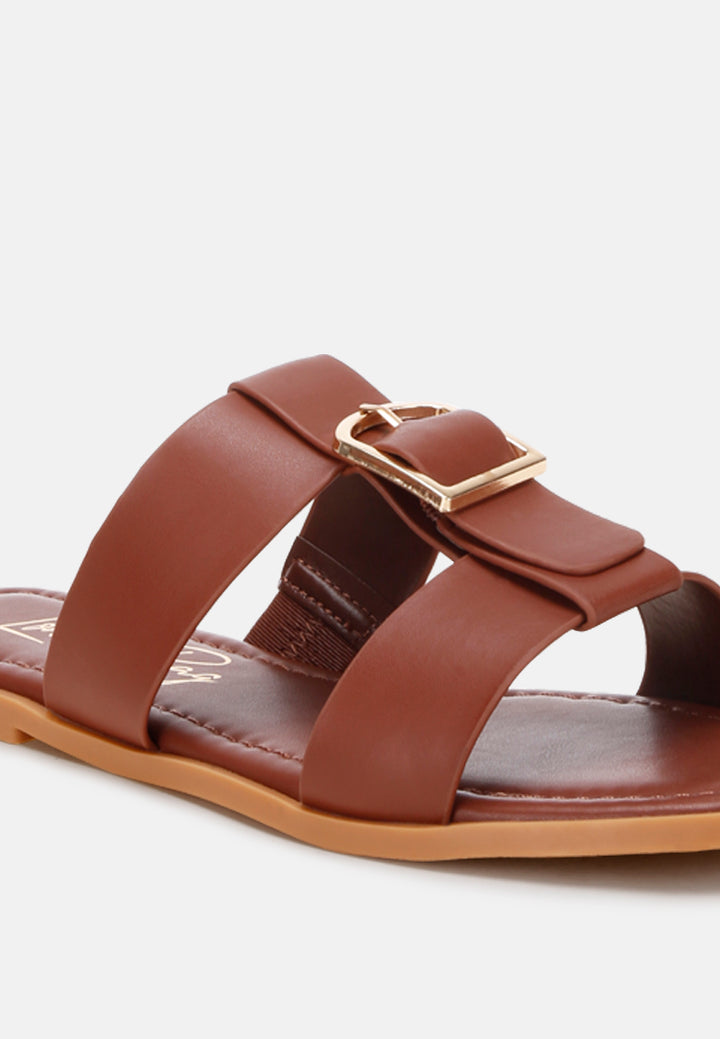 gladiator flat slip ons by mode#color_brown