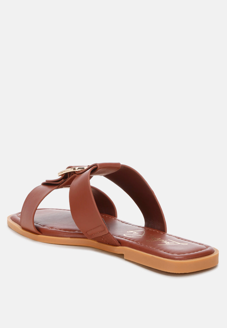 gladiator flat slip ons by mode#color_brown