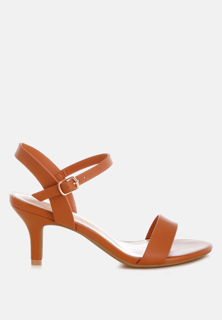 pin buckle kitten heel sandals by mode#color_tan