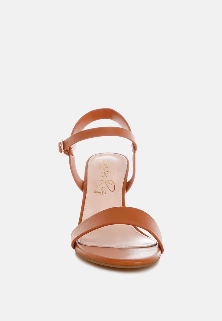 pin buckle kitten heel sandals by ft#color_tan