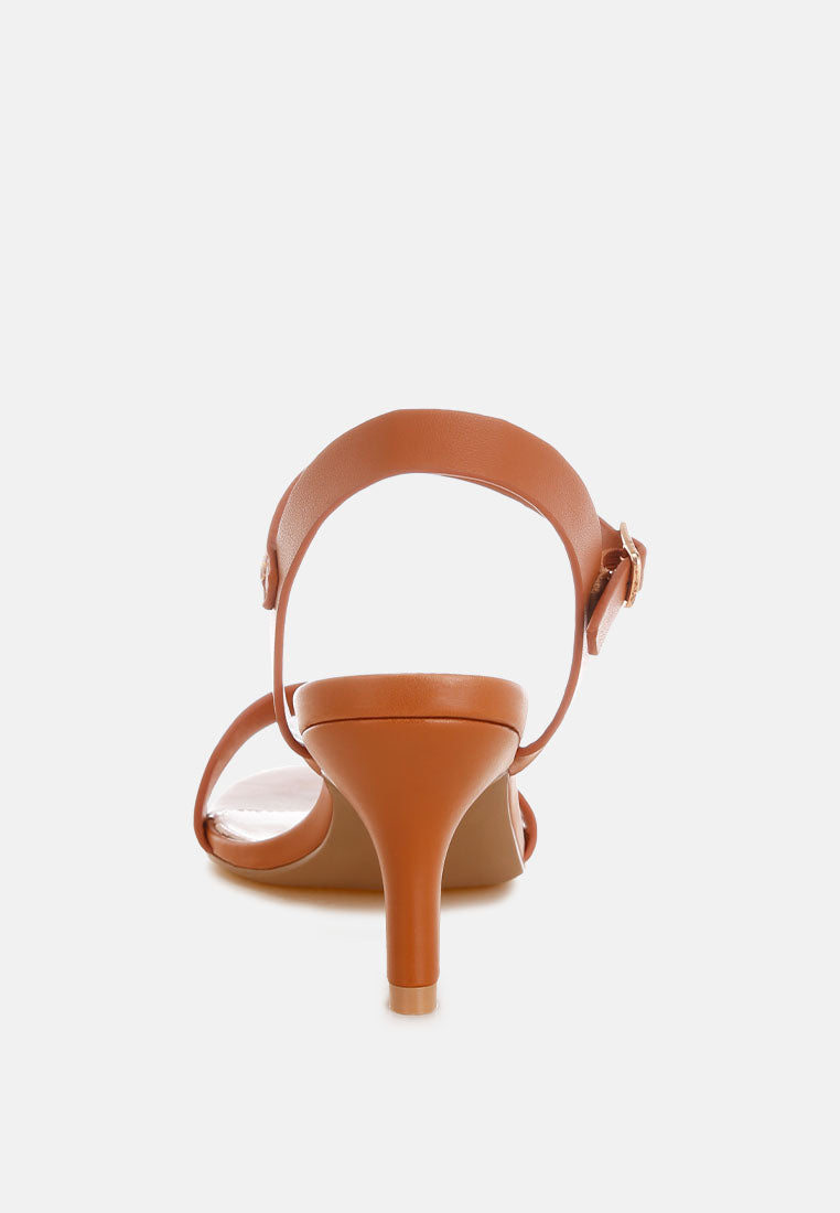 pin buckle kitten heel sandals by ft#color_tan
