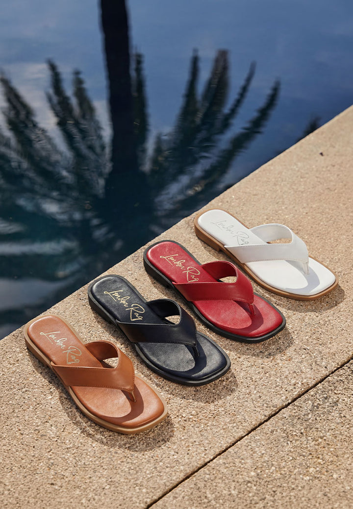 perrys toe-post thong sandals#color_black-man-made-leather