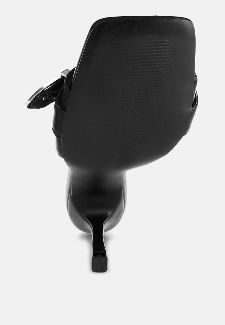Tacones de aguja con correa y hebilla Marais#color_black_smooth