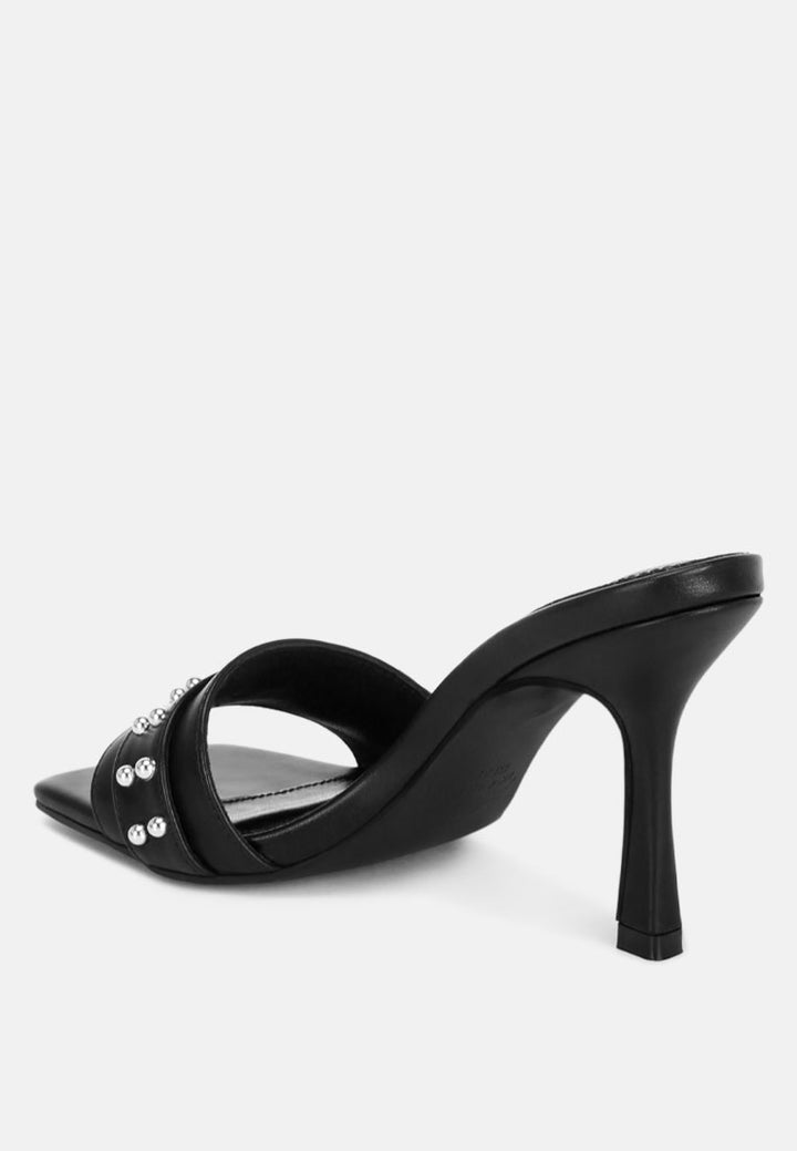 Tacones de aguja con correa y hebilla Marais#color_black_smooth