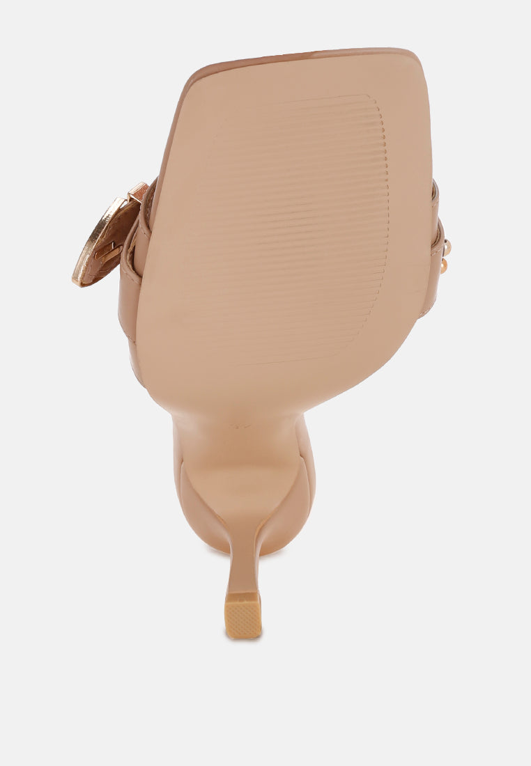 Tacones de aguja con correa y hebilla Marais#color_beige_smooth