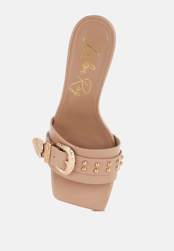 Tacones de aguja con correa y hebilla Marais#color_beige_smooth