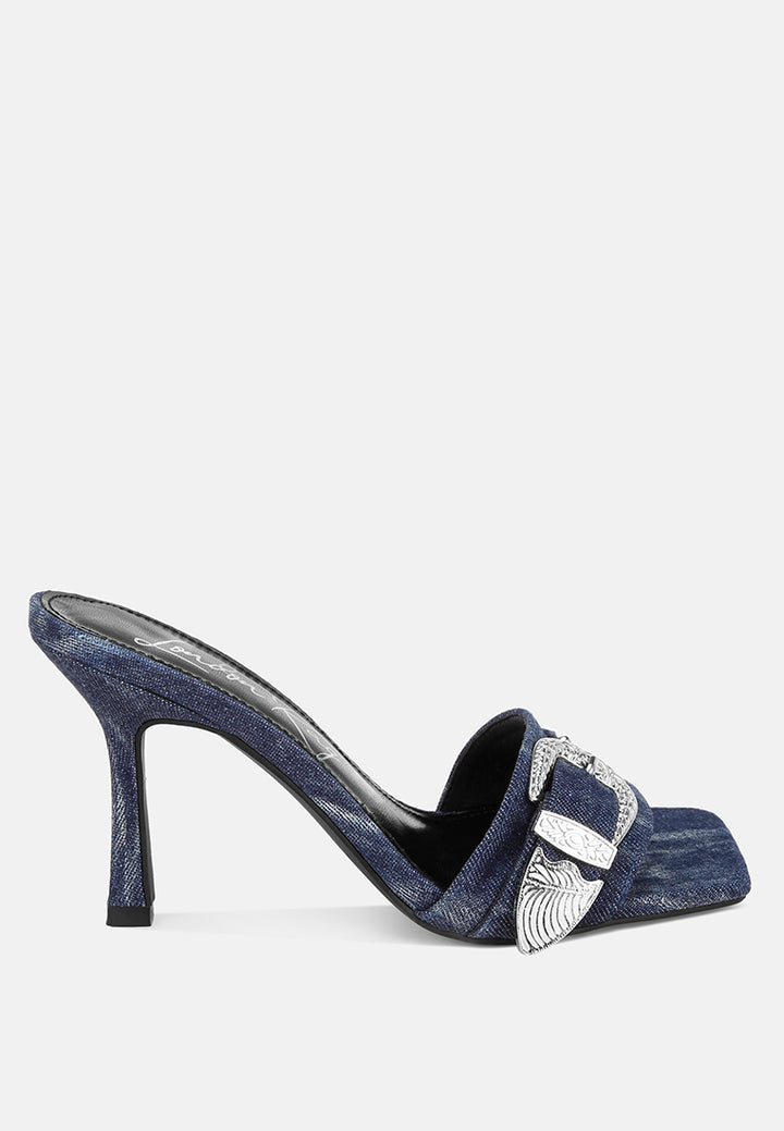 Tacones de aguja con correa y hebilla Marais#color_denim