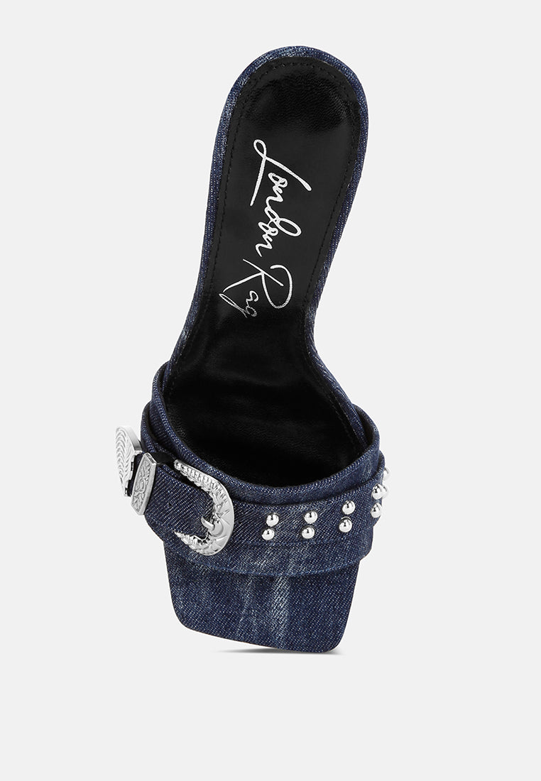 Tacones de aguja con correa y hebilla Marais#color_denim