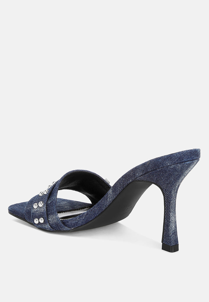 Tacones de aguja con correa y hebilla Marais#color_denim