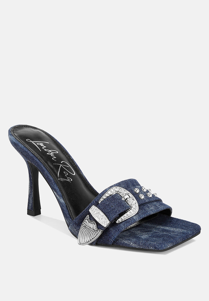 Tacones de aguja con correa y hebilla Marais#color_denim