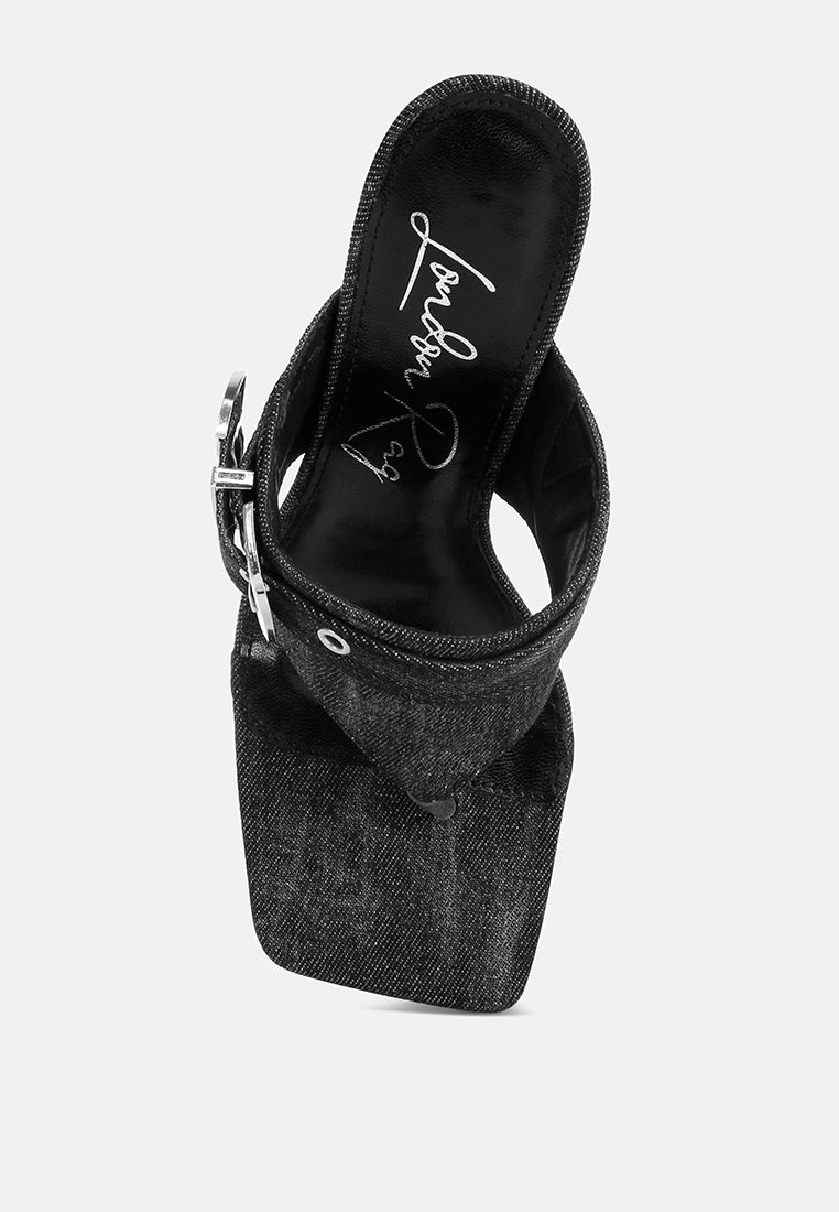 Camden Denim Slip On Sandals#color_black-denim