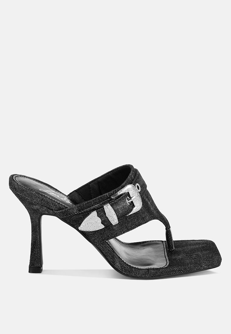 Camden Denim Slip On Sandals#color_black-denim