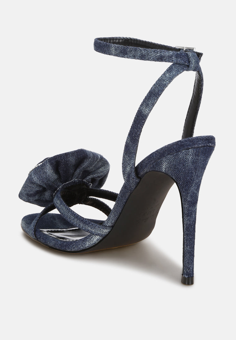 Candela Floral Rhinestone Accent Heel Sandals#color_denim