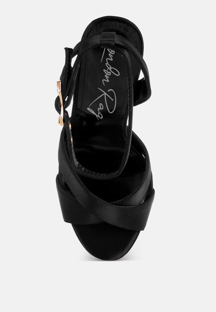 crystal & diamante pin buckle fantasy heels#color_black