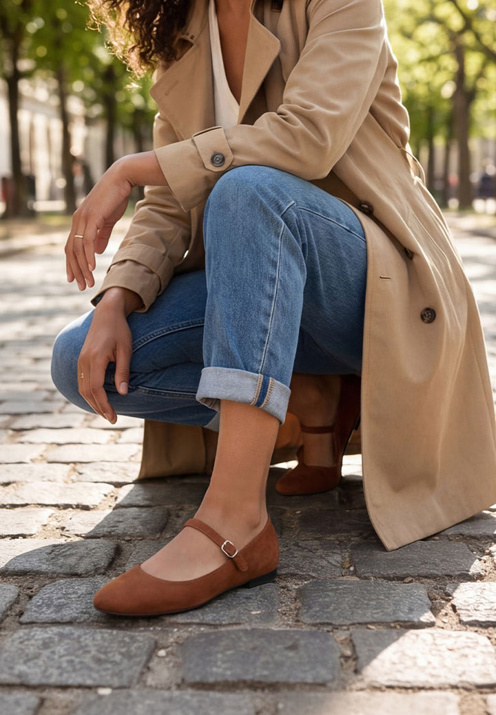 jobal mary jane ballet flats by motes#color_brown