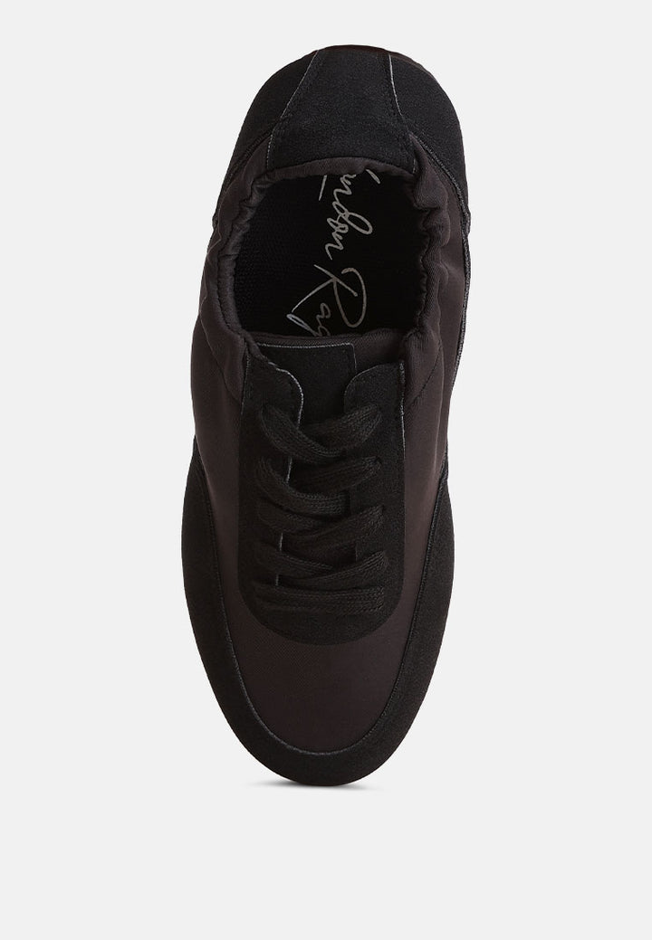 Sariel Gathered Ballet Sneakers#color_black