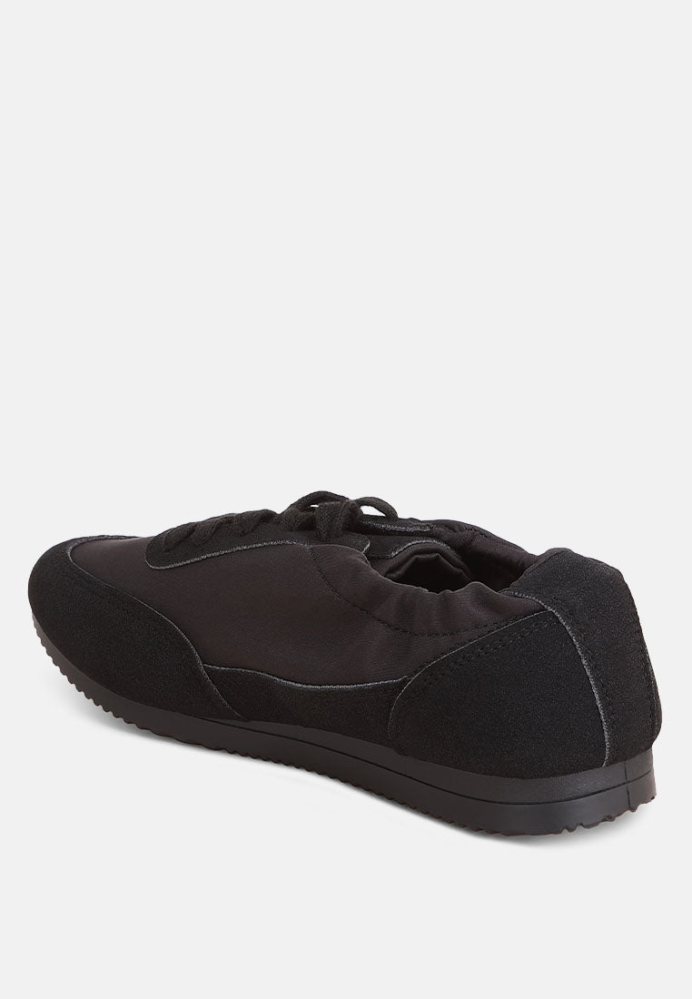 Sariel Gathered Ballet Sneakers#color_black