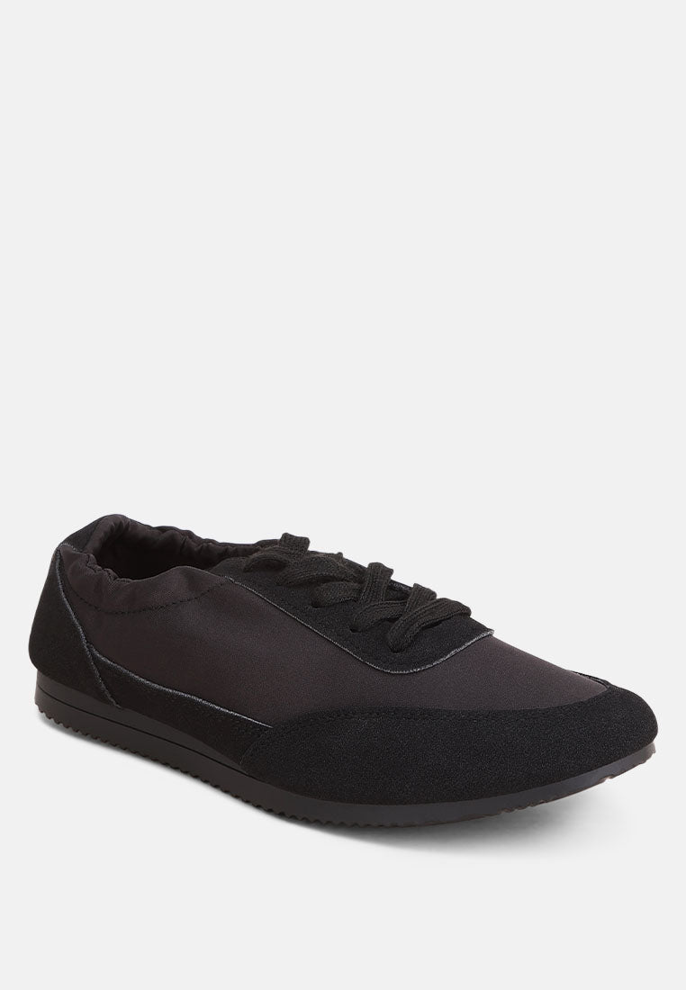Sariel Gathered Ballet Sneakers#color_black