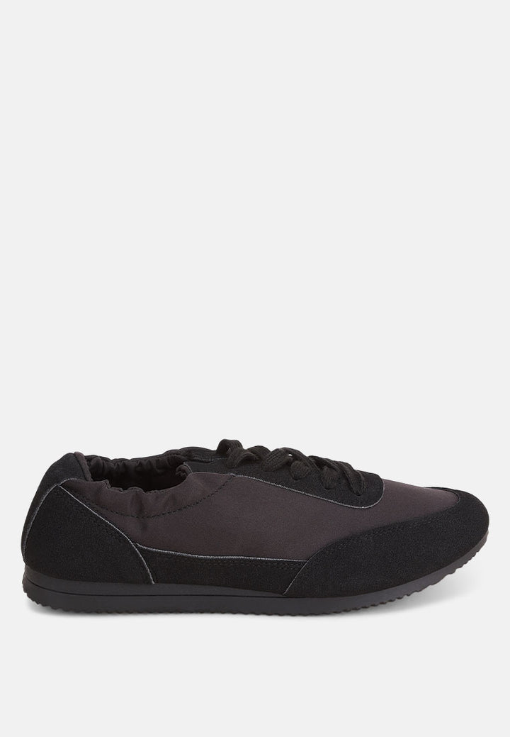 Sariel Gathered Ballet Sneakers#color_black