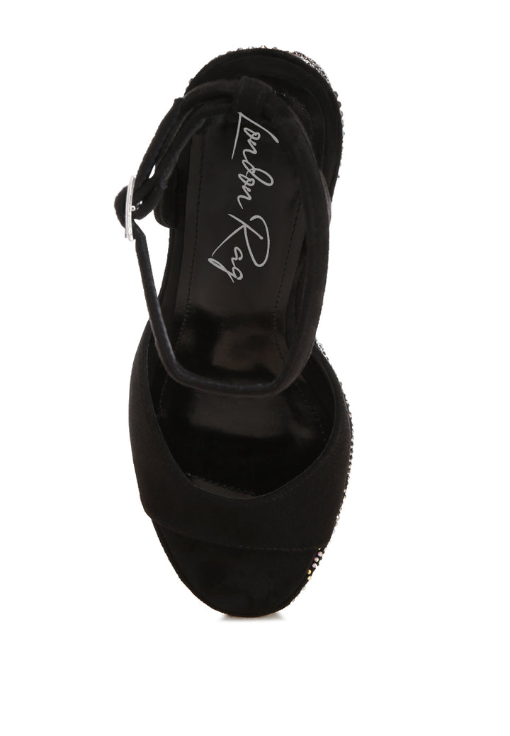 geometric pattern embellised wedge heels by ruw#color_black