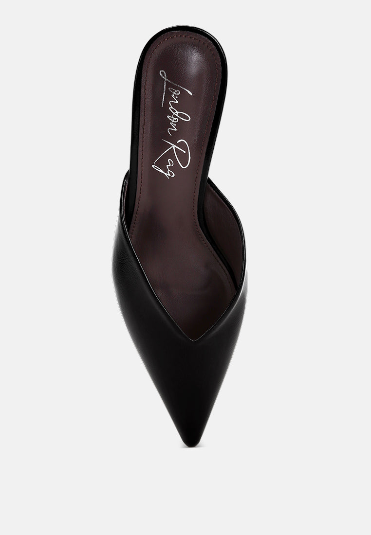 Revasta Kitten Heel Mules#color_black