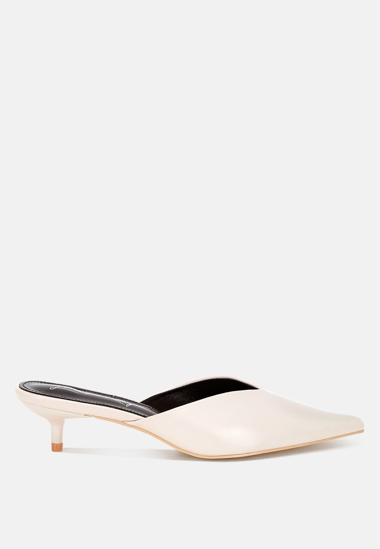 Revasta Kitten Heel Mules#color_ivory