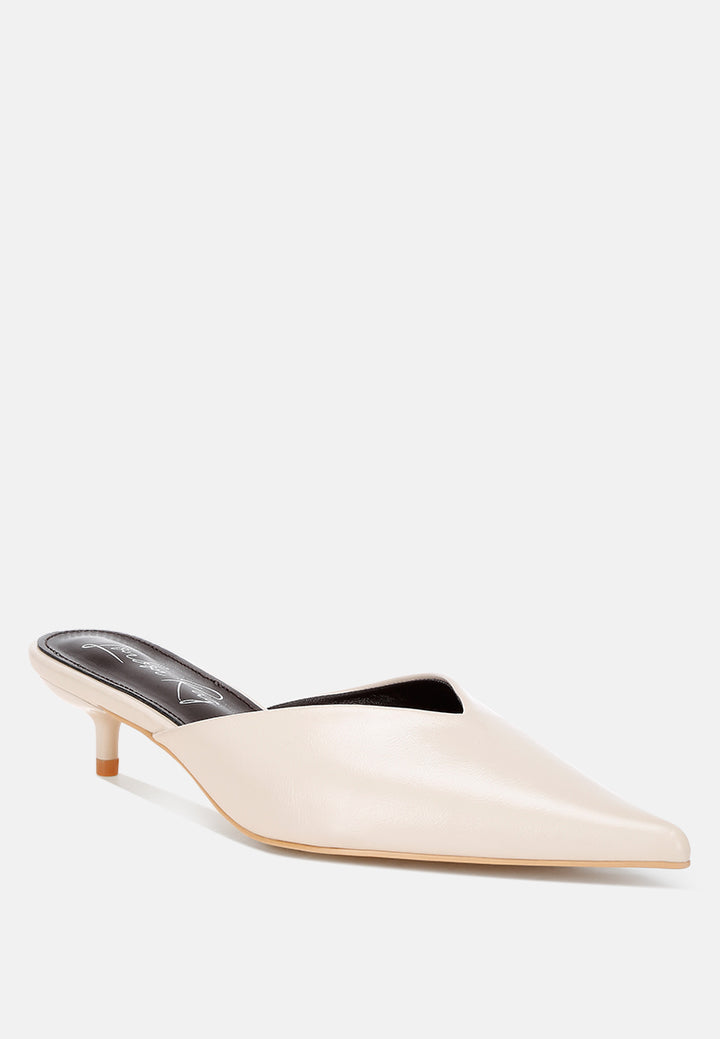 Revasta Kitten Heel Mules#color_ivory