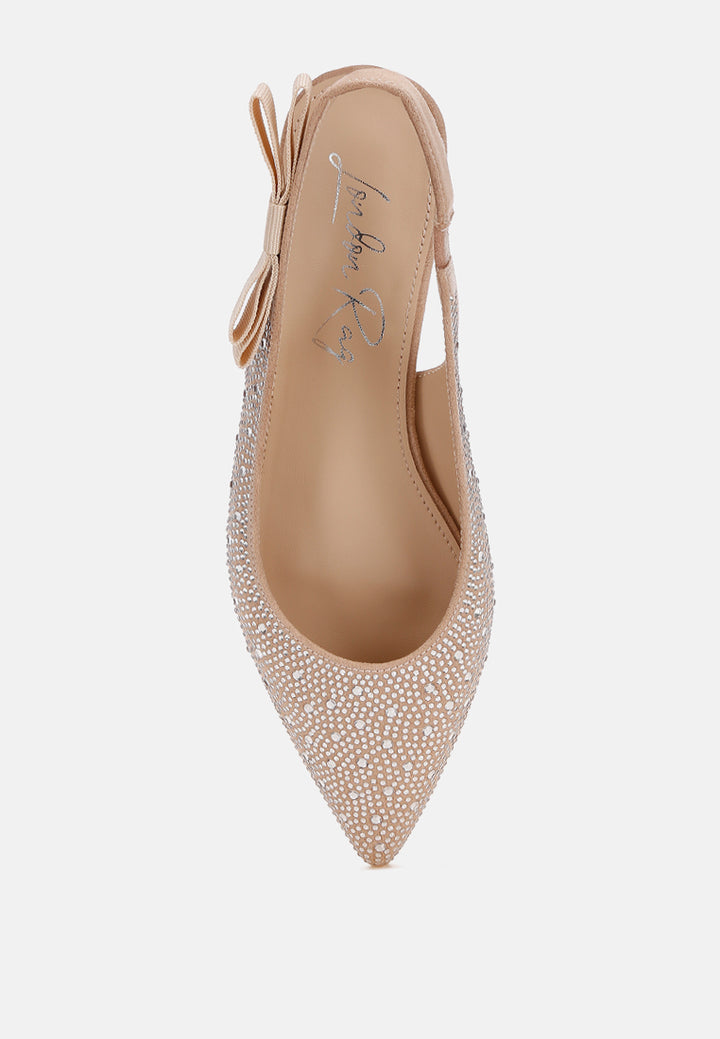 Firdisi Rhinestones Detail Flat Sandals#color_beige