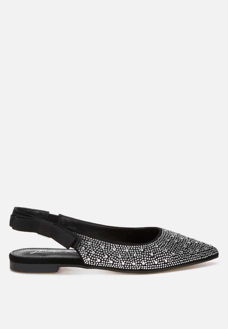 Firdisi Rhinestones Detail Flat Sandals#color_silver