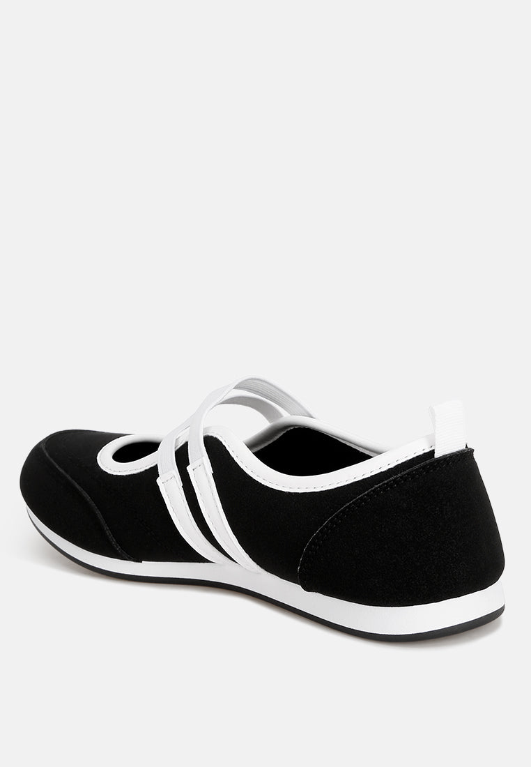 Sorin Elasticated Midfoot Strap#สี_ดำ-เรียบ