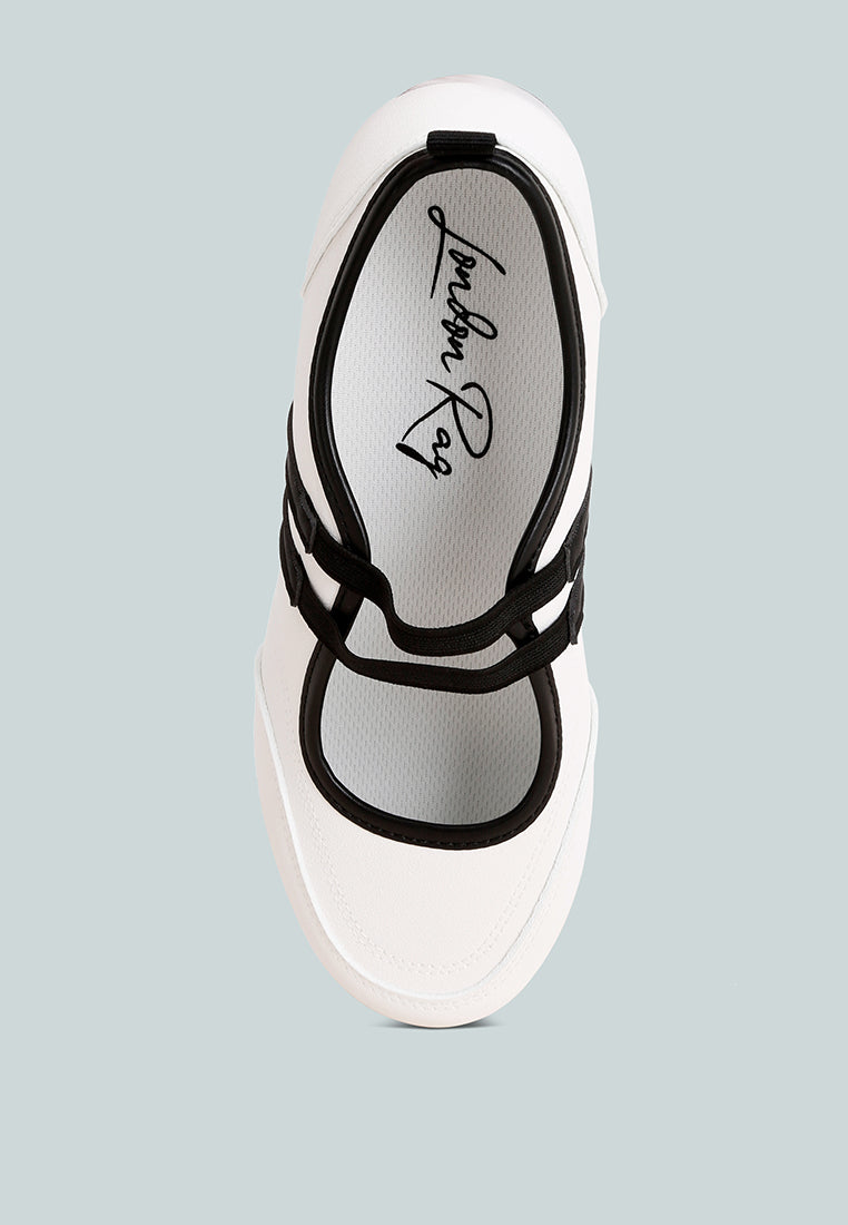 Sorin Elasticated Midfoot Strap#สี_ขาว-เรียบ
