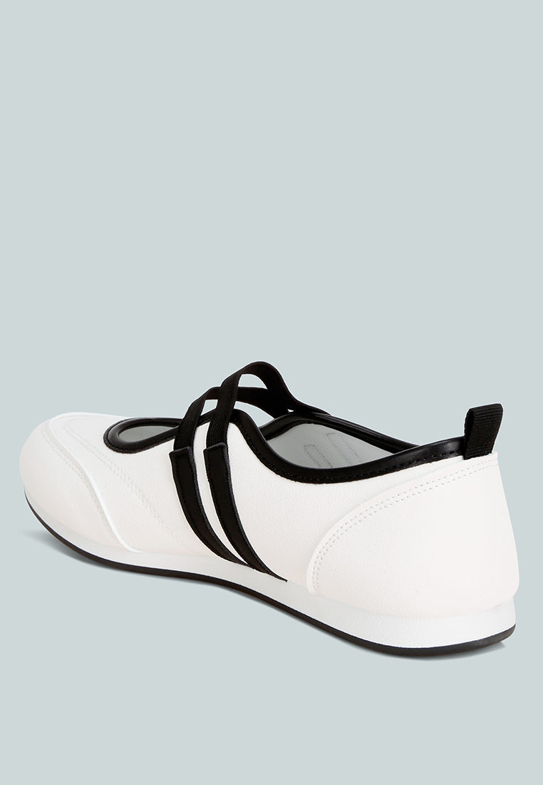 Sorin Elasticated Midfoot Strap#สี_ขาว-เรียบ