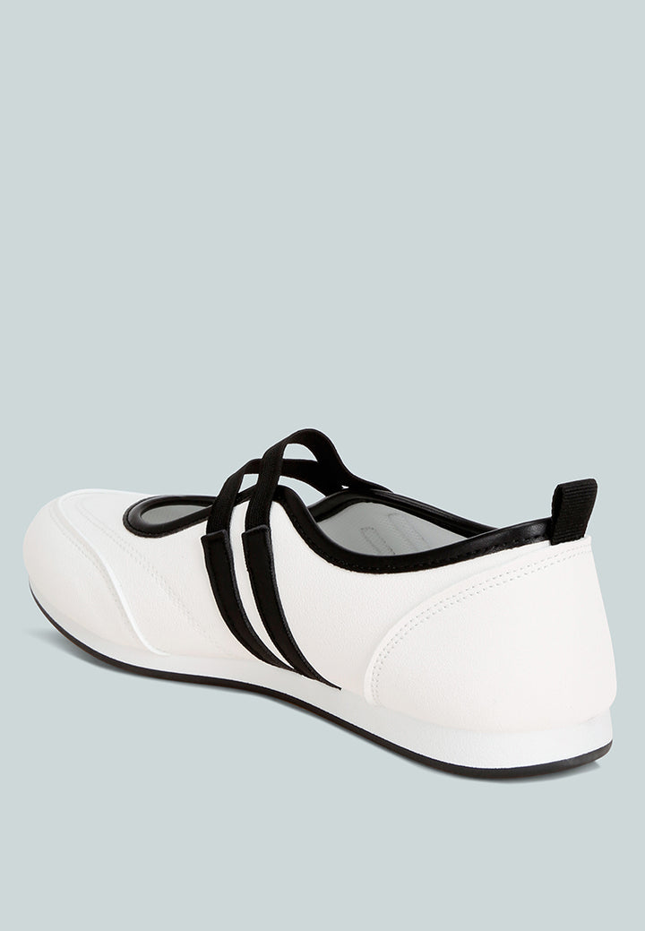 Sorin Elasticated Midfoot Strap#สี_ขาว-เรียบ