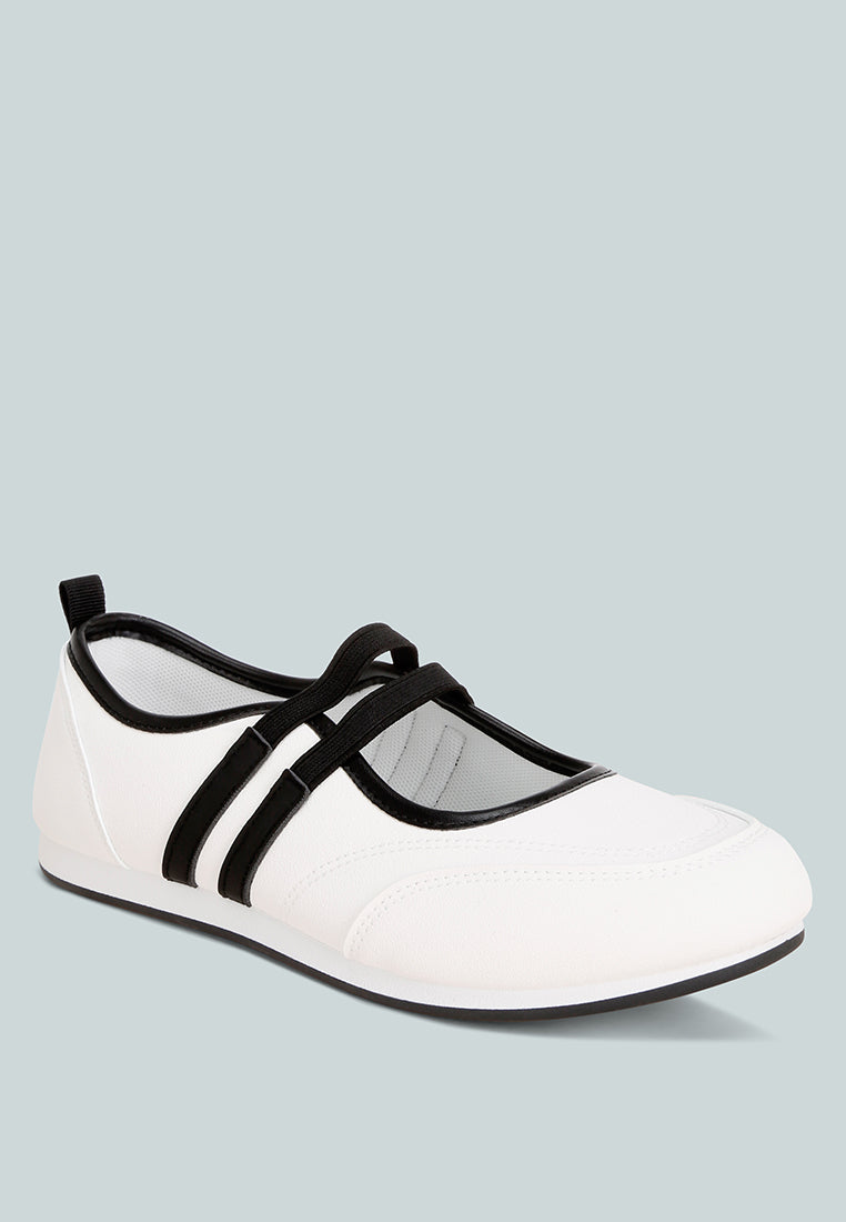 Sorin Elasticated Midfoot Strap#สี_ขาว-เรียบ