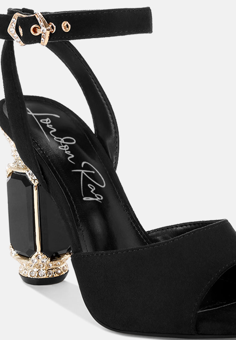 jewel heel sandals#color_black