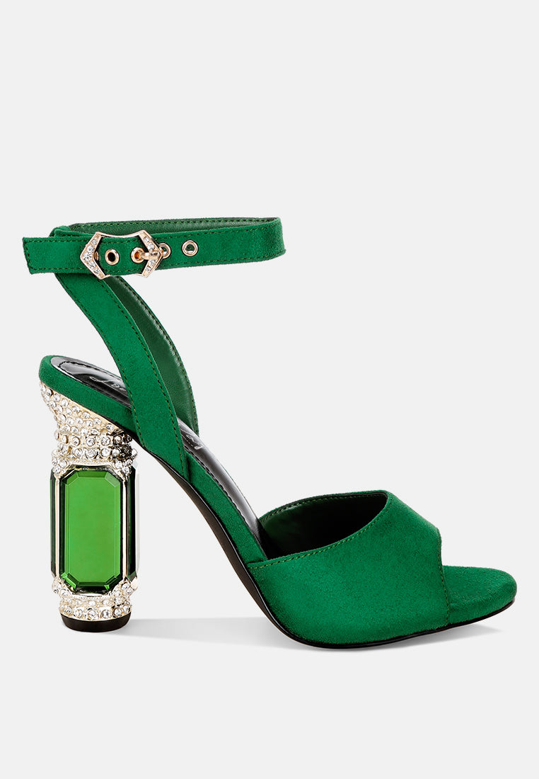 jewel heel sandals#color_green