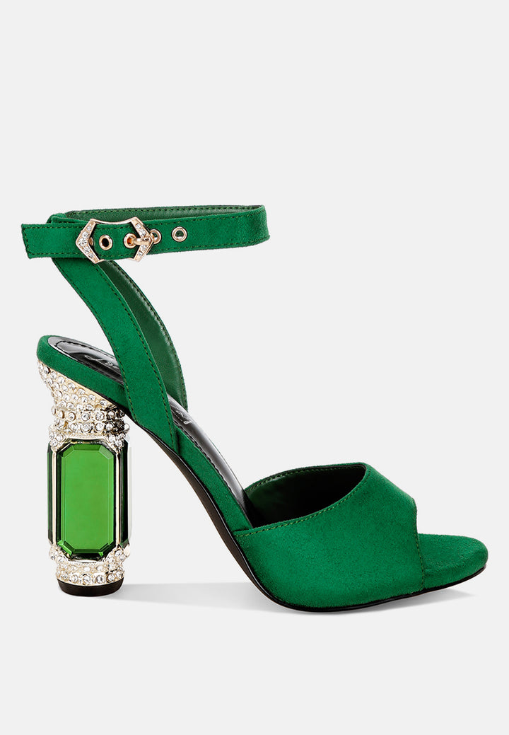 jewel heel sandals#color_green