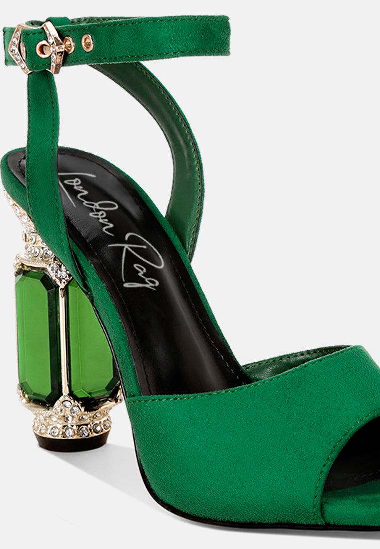 jewel heel sandals#color_green