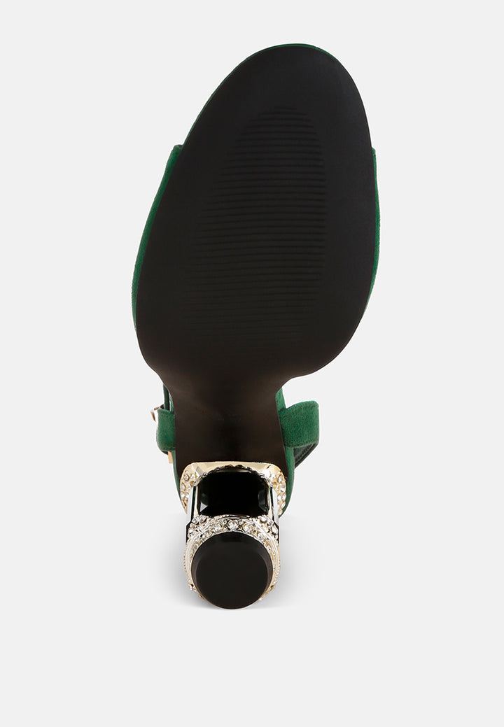 jewel heel sandals#color_green
