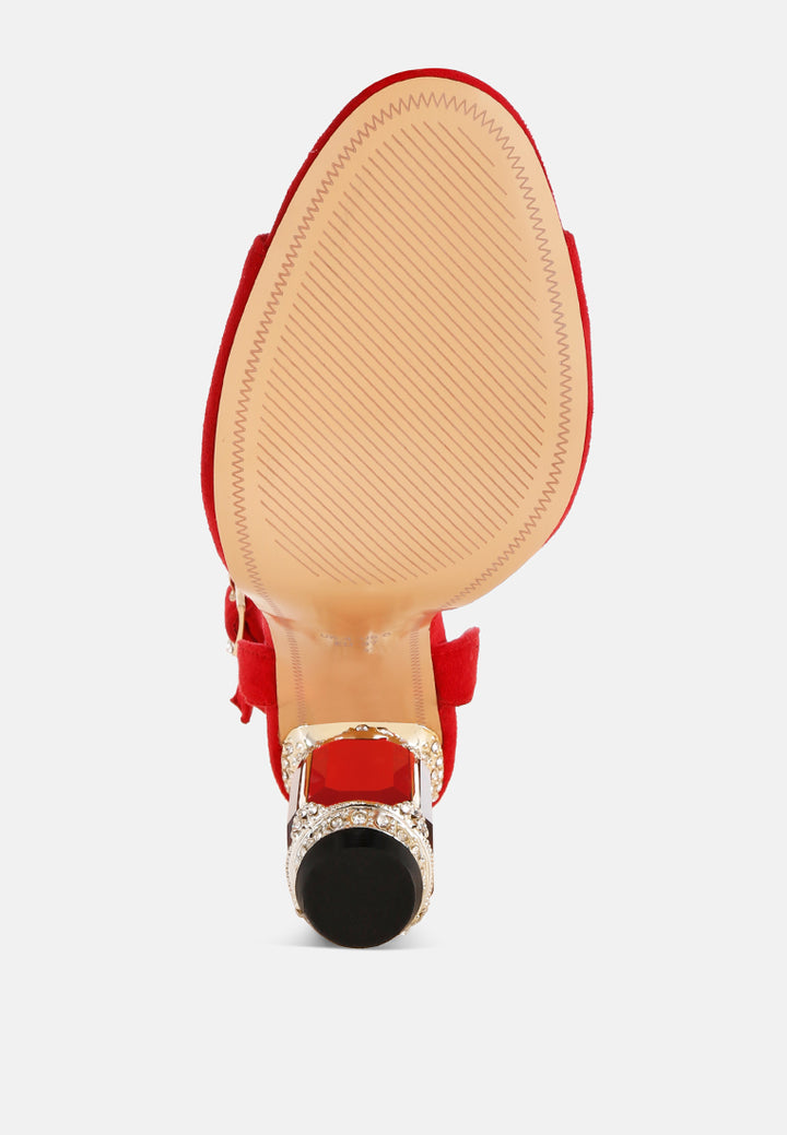 jewel heel sandals#color_red
