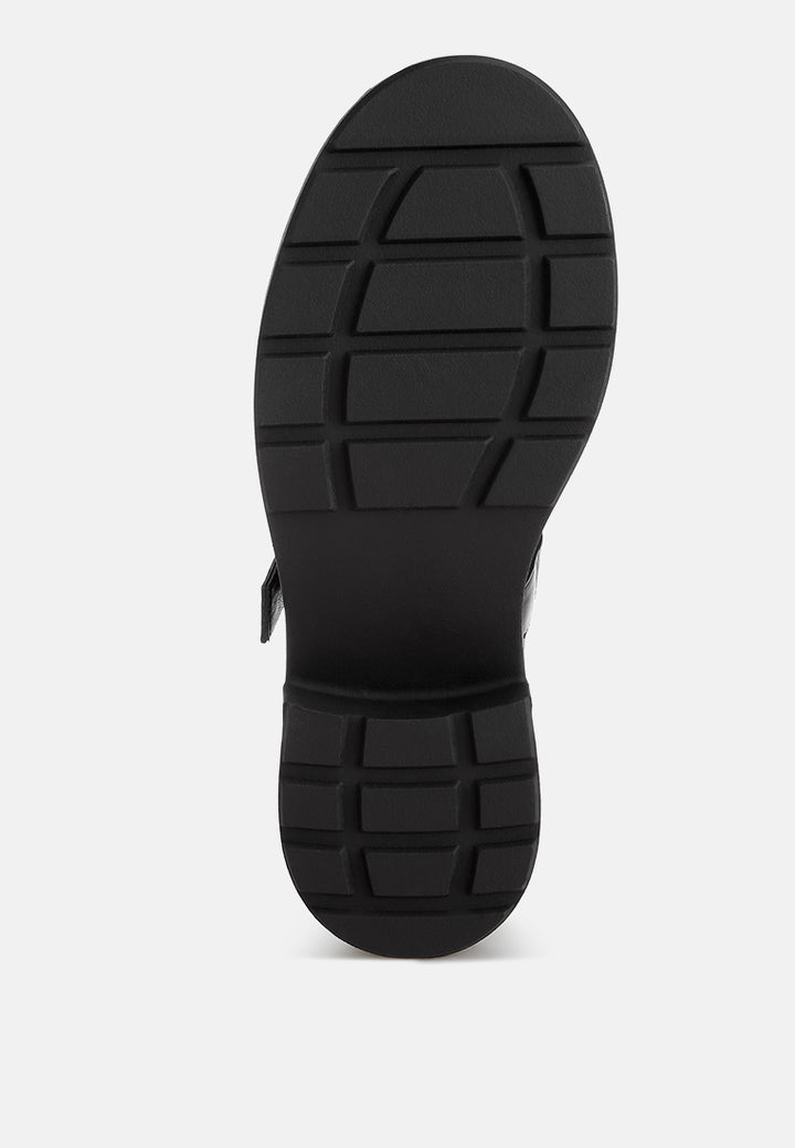 Hollister Low Heel Mary Jane Shoes#color_black-smooth