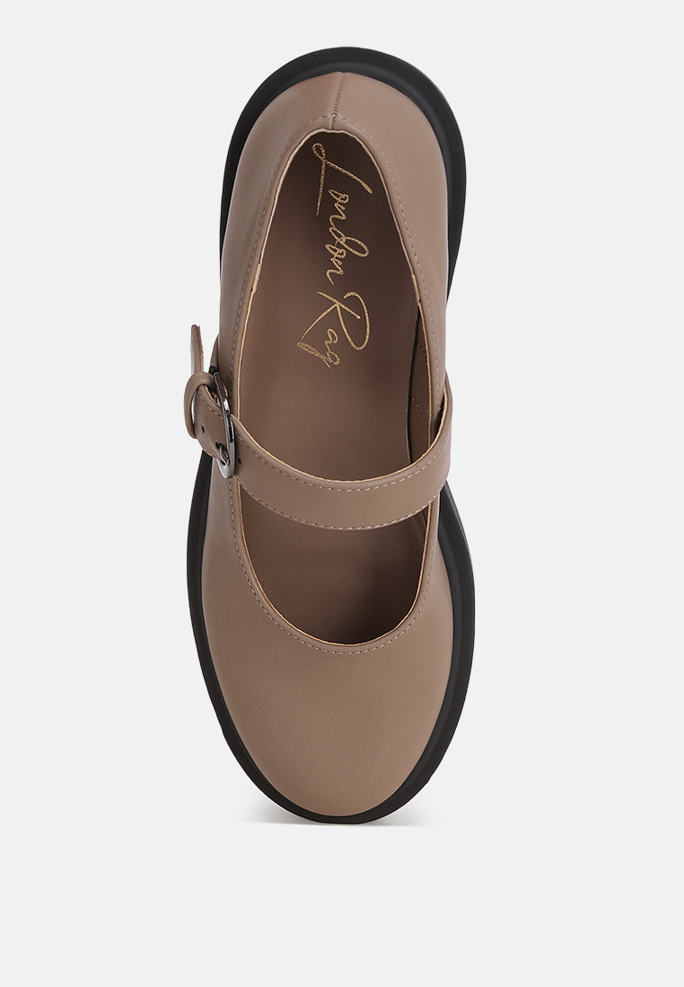 Hollister Low Heel Mary Jane Shoes#color_taupe-smooth