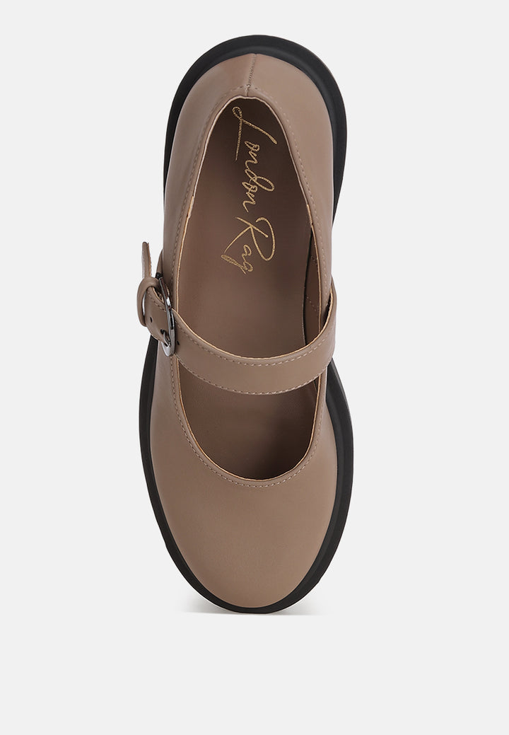 Hollister Low Heel Mary Jane Shoes#color_taupe-smooth