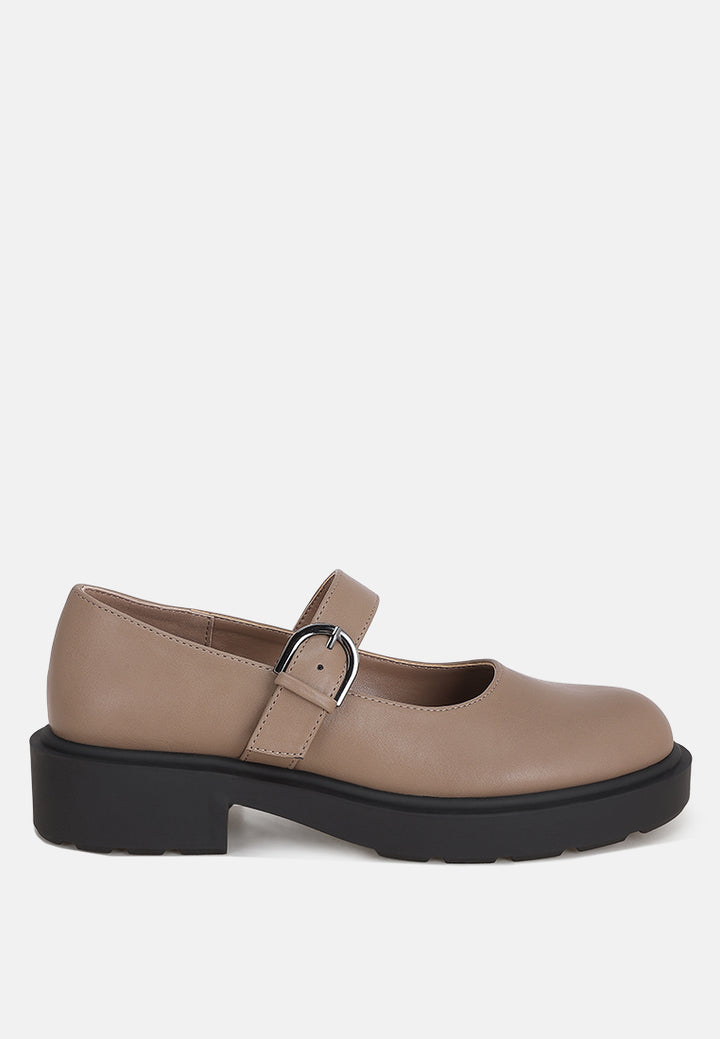 Hollister Low Heel Mary Jane Shoes#color_taupe-smooth
