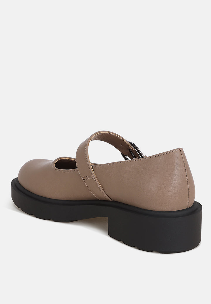 Hollister Low Heel Mary Jane Shoes#color_taupe-smooth
