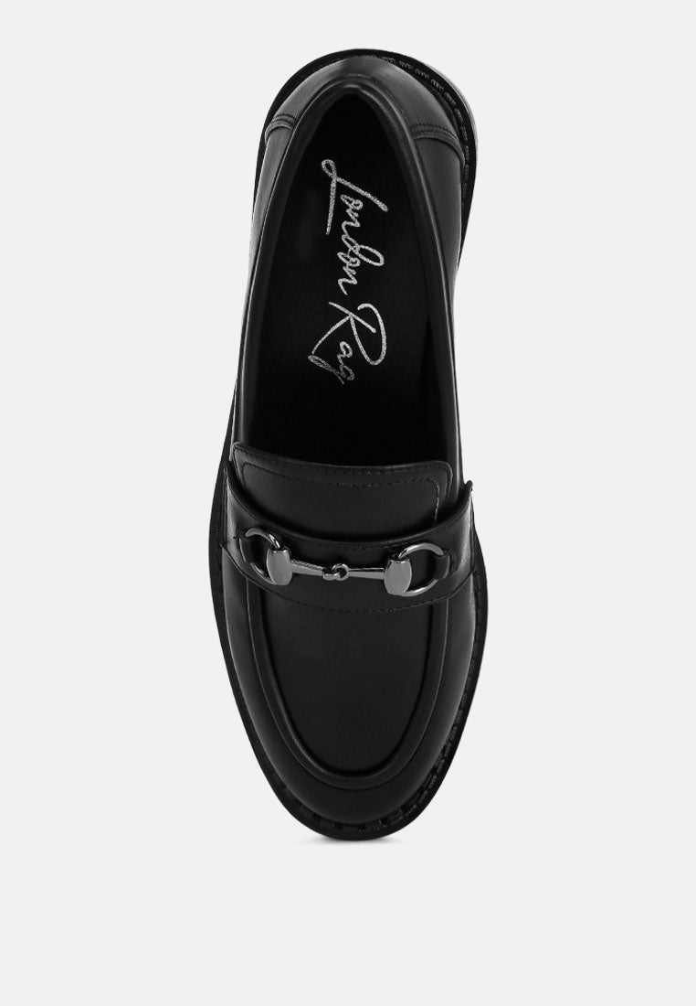 cavendish penny strap accent loafers#color_black-smooth