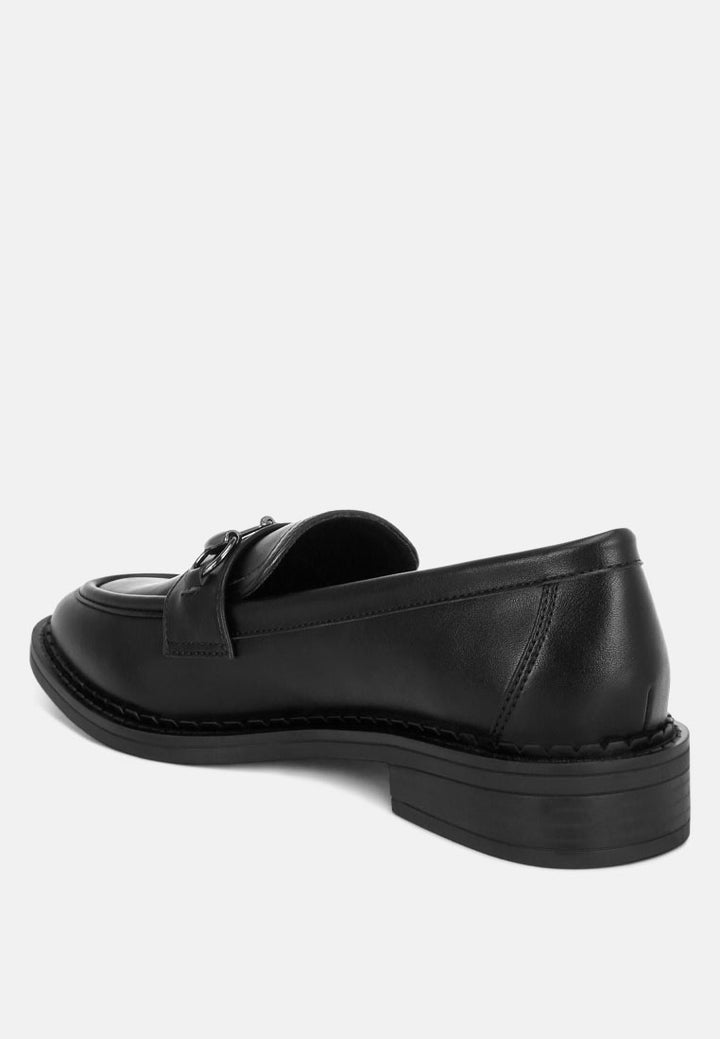 cavendish penny strap accent loafers#color_black-smooth