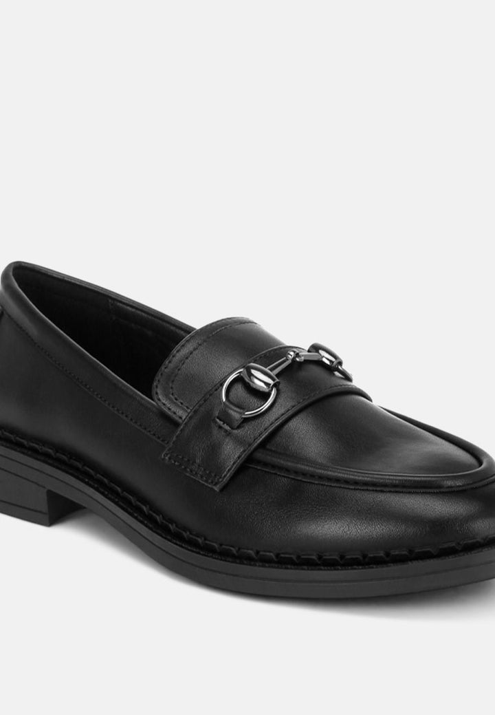 cavendish penny strap accent loafers#color_black-smooth