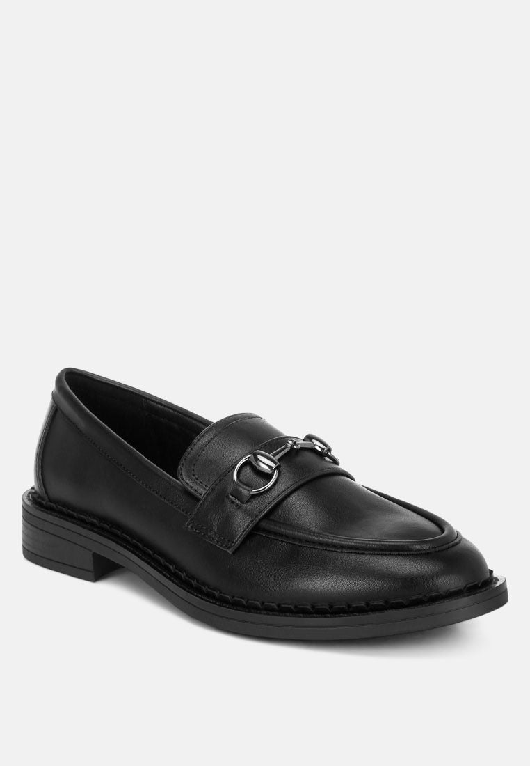 cavendish penny strap accent loafers#color_black-smooth